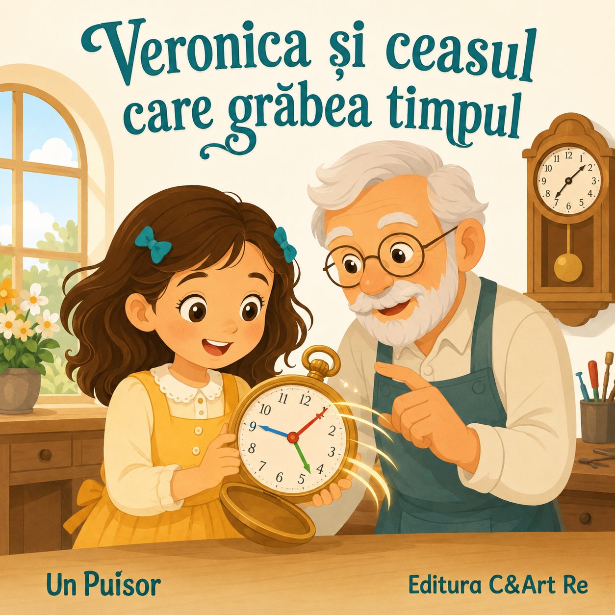 Coperta poveștii Veronica și ceasul care grăbea timpul